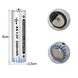 Акумулятори батарейки АА 1,5В Li-ion 2500 mWh (4 штуки), фото 9