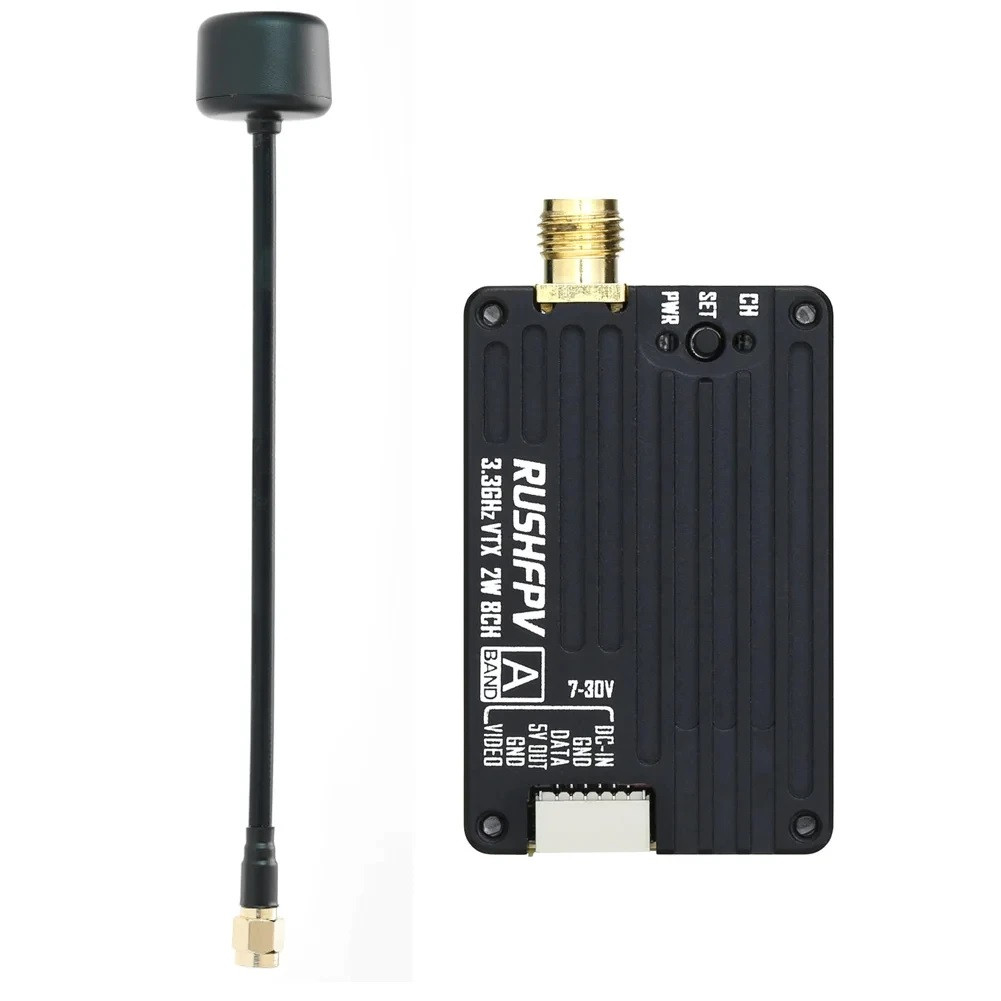 Відеопередавач VTX 3.3G 2W 16CH RUSHFPV 3G3 + антена в комплекті, для FPV дронів