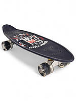 Пеніборд круїзер із ручкою Sp-Sport 1407-3 зі світними колесами Black-White-Red