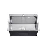 Кухонна мийка Kroner KRP Derby - 6050HM Brush (2,5/0,5 мм), фото 3