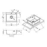 Кухонна мийка Kroner KRP Derby - 6050HM Brush (2,5/0,5 мм), фото 8