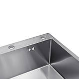 Кухонна мийка Kroner KRP Derby - 6050HM Brush (2,5/0,5 мм), фото 4