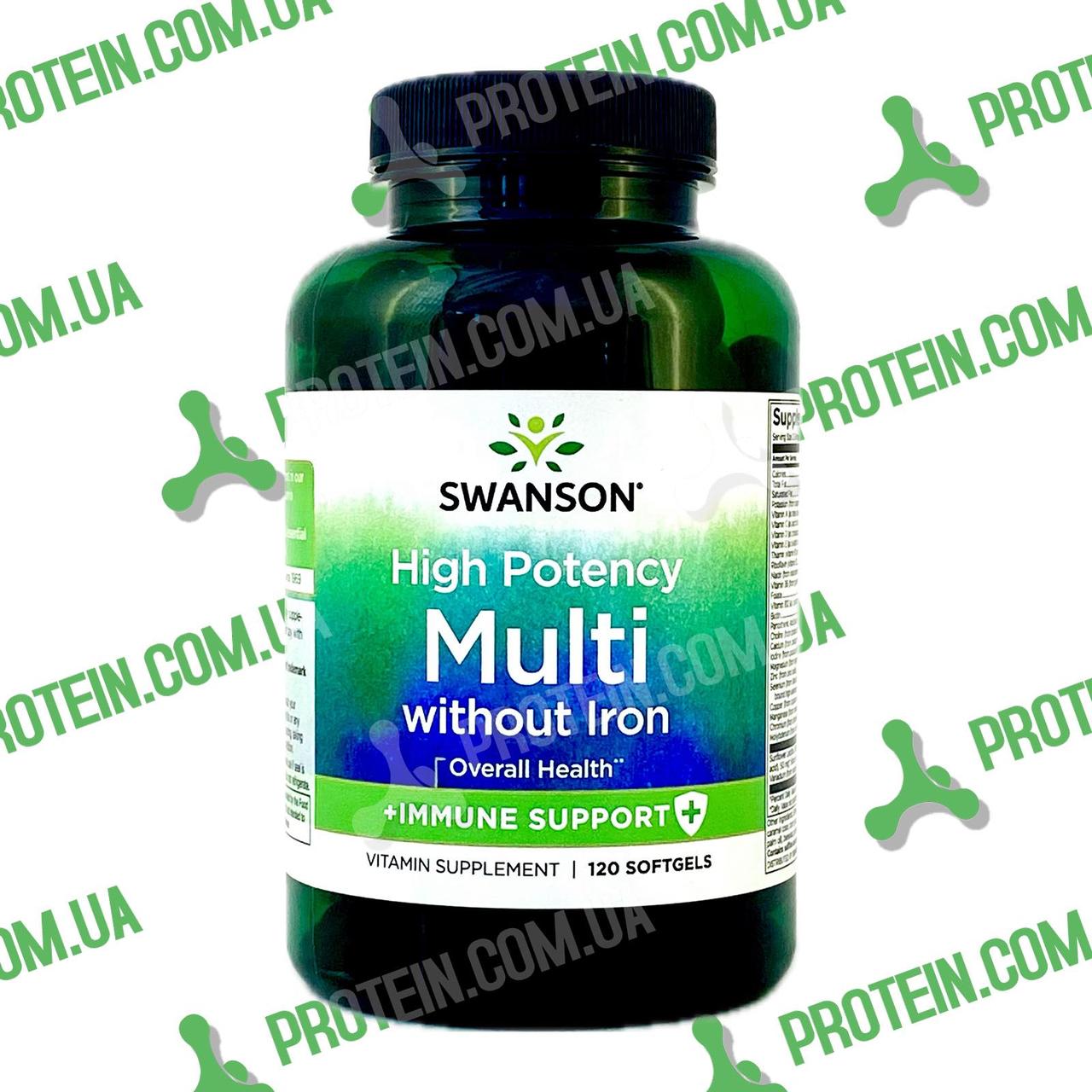Вітаміни Swanson High Potency Multi Without Iron 120 капс