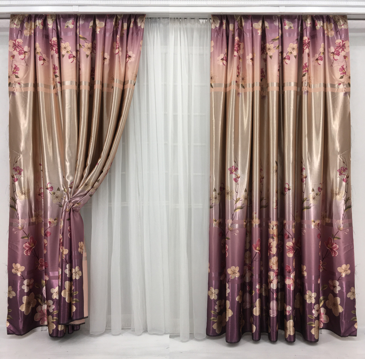 Штори Дімаут "Марлен" Ліловий, 2шт 140х270см