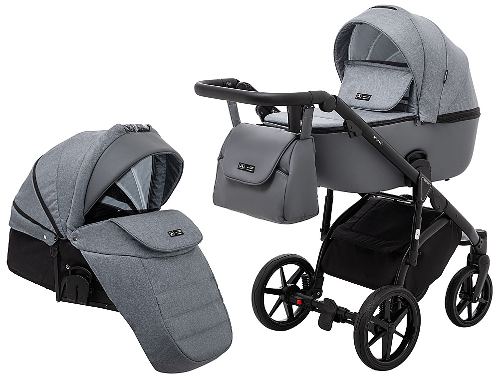 Коляска 2 в 1 Adamex Nola PS-113 графіт