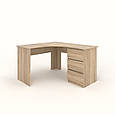 Письмовий Стіл кутовий 750х1200х1300 мм Дуб Сонома, фото 3