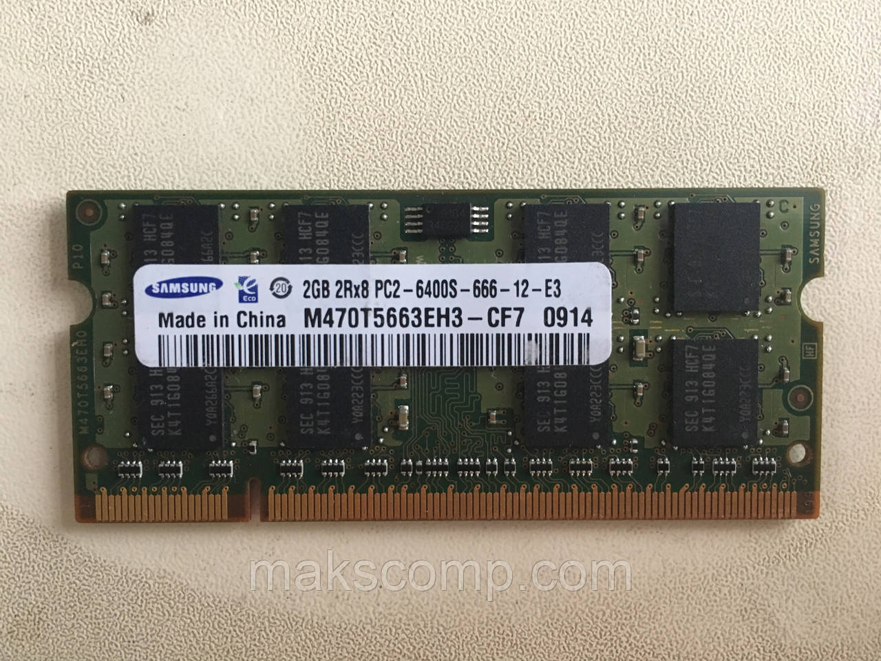 Пам'ять Samsung 2Gb PC2-6400S DDR2-800 So Dimm M470T5663EH3-CF7