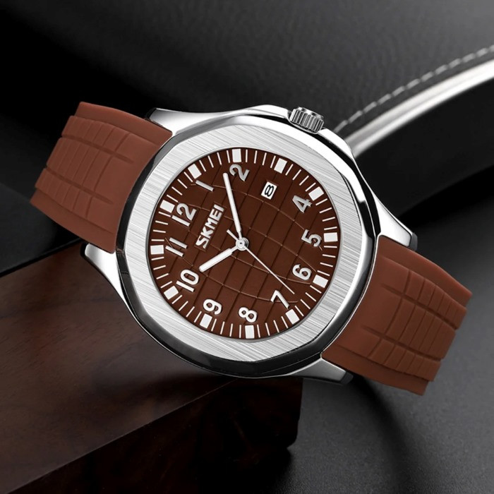 Чоловічий кварцовий годинник з датою Skmei 9286BN Brown
