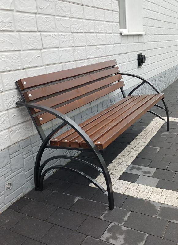 Лавочка садовая лофт со спинкой для дома дачі на вулицю паркова ...