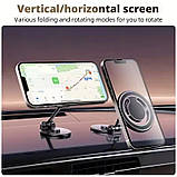 Автомобільний тримач, магнітний під телефон JKM01, чорний, фото 2