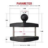 Монтажна основа CH - RAM з кулькою на профільовану трубу розміром C 1.5" (38,1 mm), фото 4