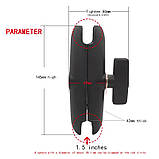 Подвійне гніздо/кріплення CH - RAM Double Socket Arm – 1,5" розмір C, середнє 15 см, фото 3