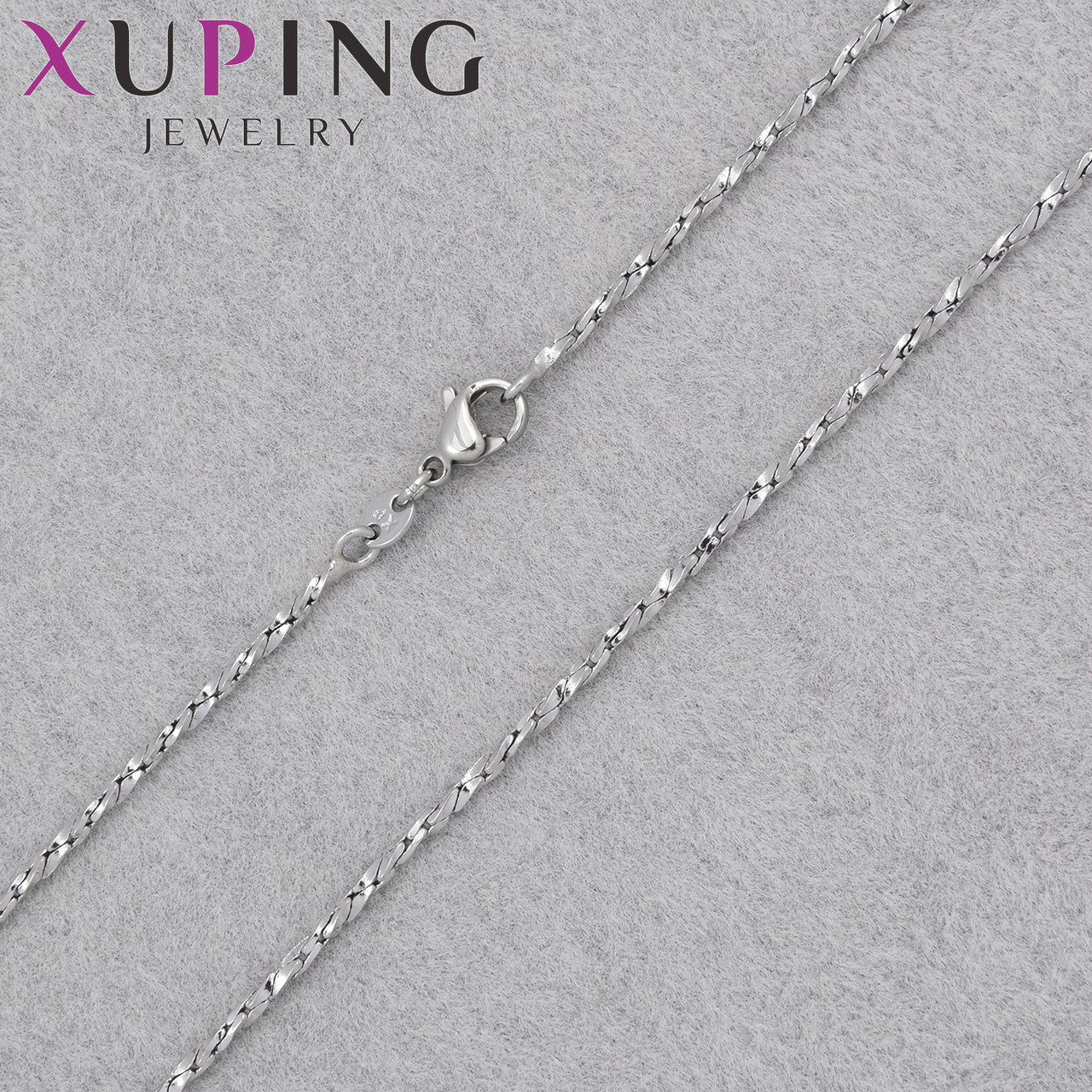 Цепочка Xuping Jewerly длина 45 см ширина 1 мм медицинское золото крученное плетение застёжка карабин