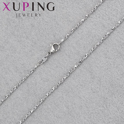 Цепочка Xuping Jewerly длина 45 см ширина 1 мм медицинское золото крученное плетение застёжка карабин, фото 1