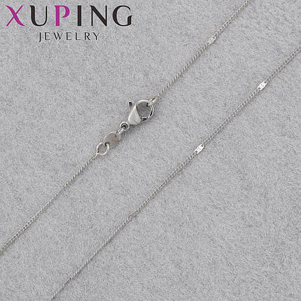 Цепочка Xuping Jewerly длина 45 см ширина 0.5 мм медицинское золото декоративное плетение застёжка карабин, фото 1