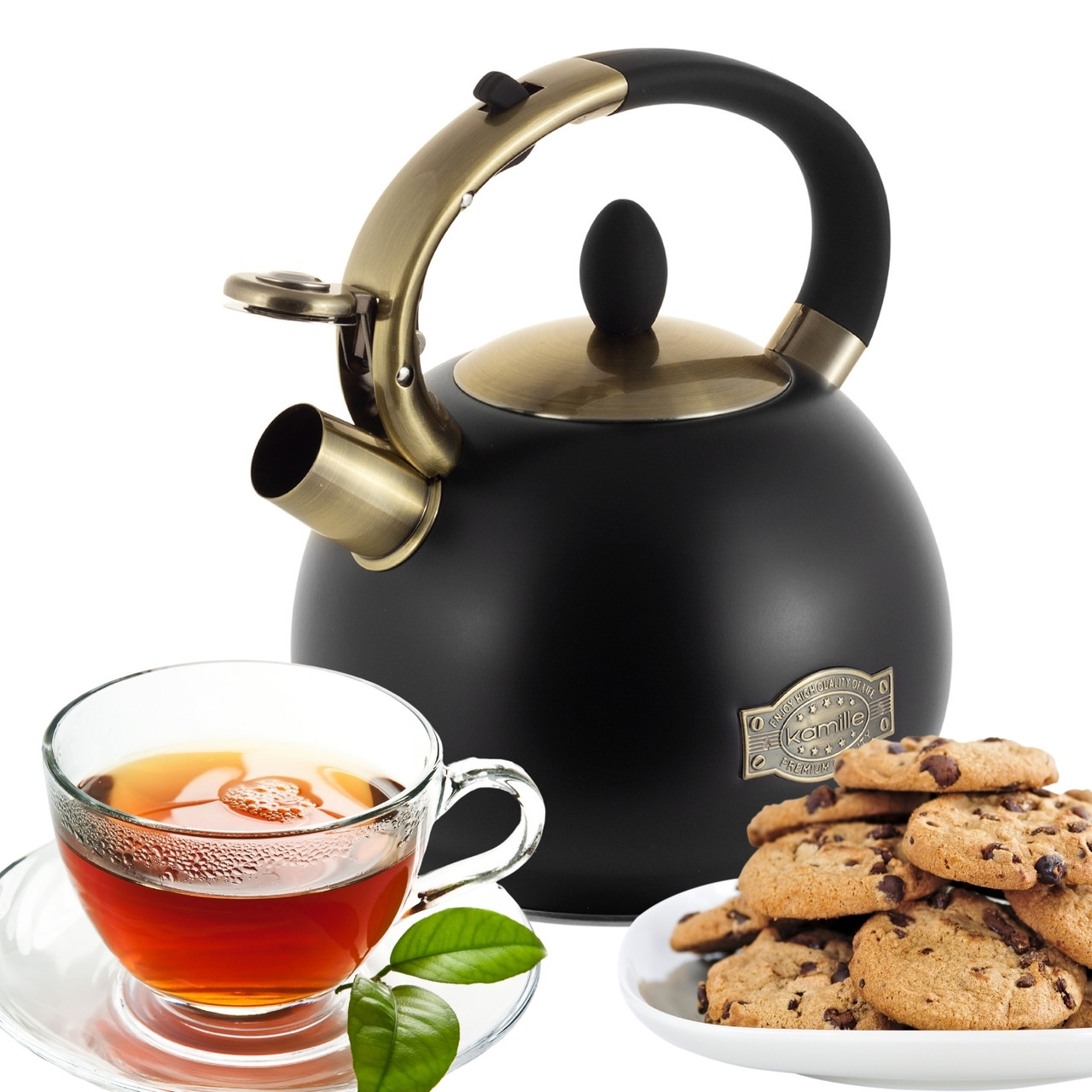 Чайник 2,7 л. з неіржавкої сталі зі свистком Kamille KM 0852