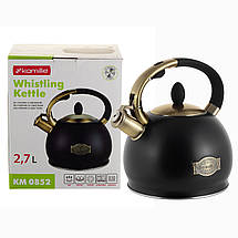 Чайник 2,7 л. з неіржавкої сталі зі свистком Kamille KM 0852, фото 5