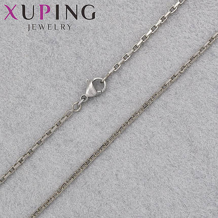 Цепочка Xuping Jewerly длина 45 см ширина 2 мм медицинское золото декоративное плетение застёжка карабин, фото 1