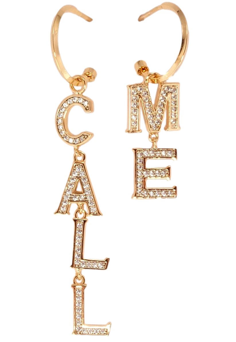 Сережки Xuping QQMM Позолота 18K пусети "Call me"