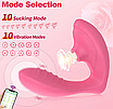 Вакуумний вагінальний вібратор Mary Flight of Fancy рожевий для жінок 10 режимів стимуляція клітора G-точка, фото 5
