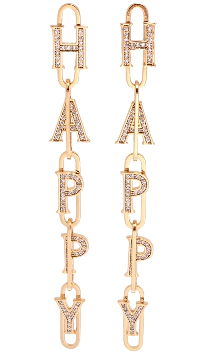 Сережки Xuping QQMM Позолота 18K пусети "Happy"