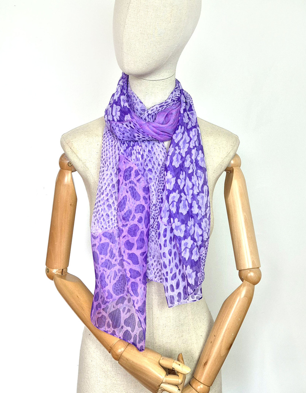 Шарф жіночий тонкий легкий весняний осінній Леона бузок, фото 1