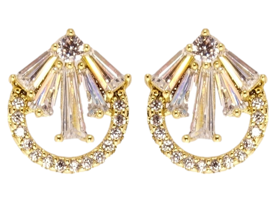 Сережки Xuping QQMM Позолота 14K пусети "Іскристість"