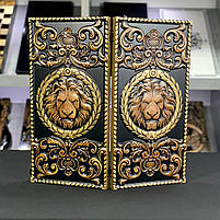 Нарди дерев'яні ручної роботи 46×23см Лев подарункові, фото 3