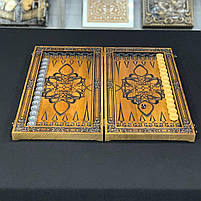 Нарди дерев'яні ручної роботи 46×23см Лев подарункові, фото 2