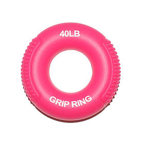 Еспандер для рук 40lb (18кг) кистьовий круглий силіконовий рожевий