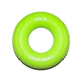 Еспандер для рук 60lb (27кг) кистьовий круглий силіконовий салатовий