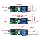 2х-канальне Wifi RF реле Tuya Smart Life сухий контакт, реле для воріт Tuya з радіо модулем 7-32В, фото 2