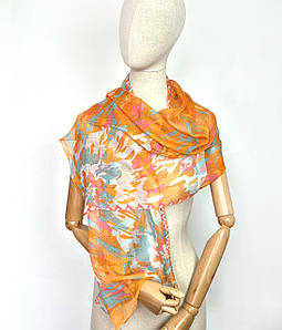 Шарф жіночий тонкий легкий весняний осінній Леона оранж