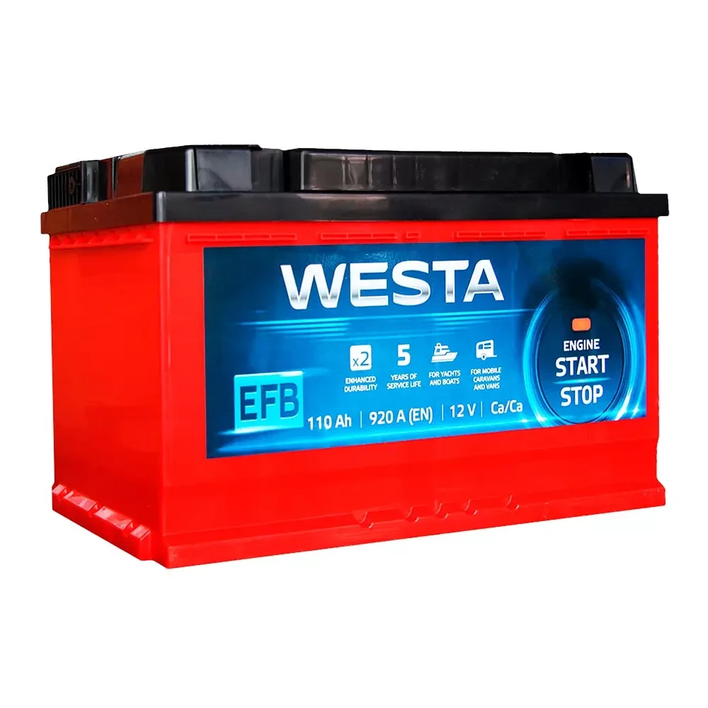 Автомобільний акумулятор WESTA 6CT-110Ah EFB Start-Stop RED АзЕ (WEFB1100L5)