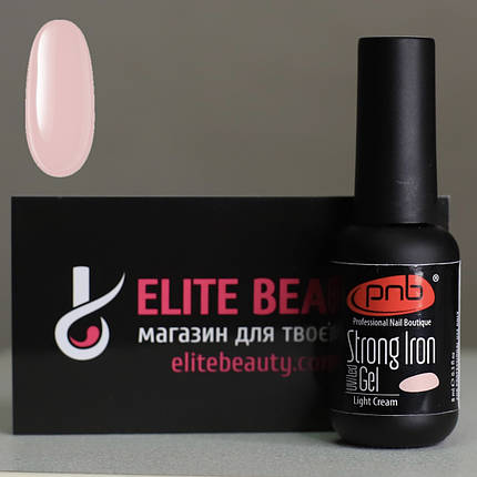 Strong Iron Гель для нарощування нігтів моделюючий PNB 8 мл light cream, фото 1