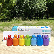 Дерев'яний сортер "Райдуга" 900712 натуральне дерево, фото 2