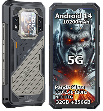Смартфон Cubot KingKong X 16\256GB 5G 6.58" FHD + 120Hz Dimensity 7050 NFC 10200mAh 33W Fast Charge