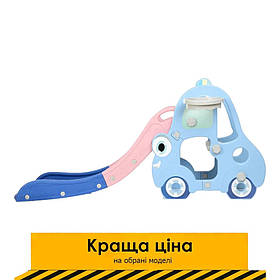 Гірка машинка з баскетбольним кільцем Bambi L-CC01-4 | Гірка машинка Блакитна