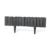 Декоративний парканчик GardenPlast Wood Palisade 2,32 м (Польща) Антрацит, фото 4