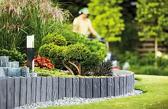 Декоративний парканчик GardenPlast Wood Palisade 2,32 м (Польща) Антрацит, фото 5