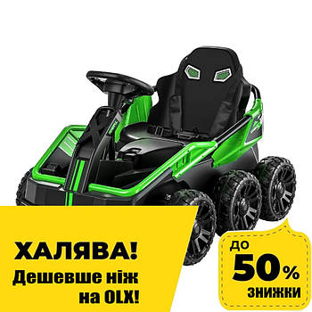 Електромобіль карт дитячий (4 мотори 35W, 2 аккумулятори 12V7AH, пульт 2,4G) Bambi kart M 5765EBLR-5 Зелений