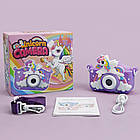 Дитячий цифровий фотоапарат + чохол Єдиноріг, 5Мп, 1280х720HD, X2A, Фіолетовий / Фотокамера для дітей, фото 10