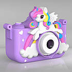 Дитячий цифровий фотоапарат + чохол Єдиноріг, 5Мп, 1280х720HD, X2A, Фіолетовий / Фотокамера для дітей, фото 6