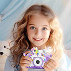 Дитячий цифровий фотоапарат + чохол Єдиноріг, 5Мп, 1280х720HD, X2A, Фіолетовий / Фотокамера для дітей, фото 2