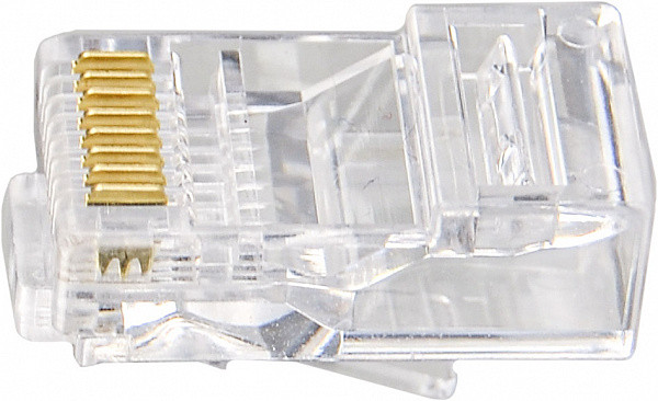 Коннектор RJ-45 UTP Cat.5e 8P8C АСКО-УКРЕМ для високошвидкісної мережі, 100 шт.