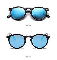 Сонцезахисні окуляри поляризаційні ретро Zolman C. 12 Black/Blue