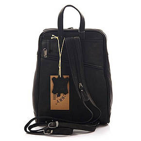 Рюкзак шкіряний чорного кольору HILL BURRY HB2399A, фото 2