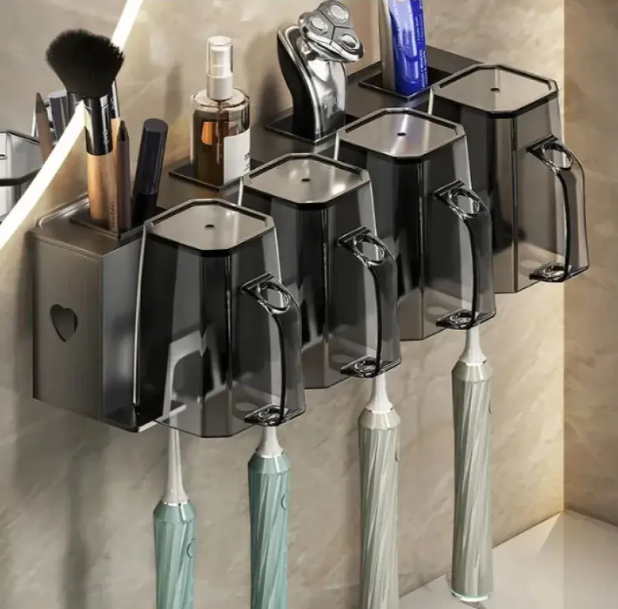 Тримач для зубних щіток із чотирма чашками, Storage Shelf AND-76-10-45PCS (0706)
