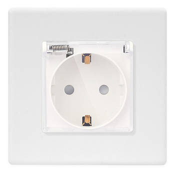 Розетка з кришкою 1DAL | Білий (P86-STCR.WT)