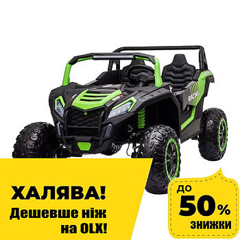Електромобіль джип Баггі двомісний (мотор 180W, акум 24V14AH, MP3, EVA) Bambi M 5736AL-5(24V) Зелений